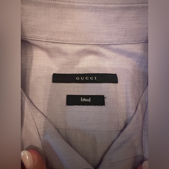 Gucci Men’s button down shirt in lilac - Picture 7 of 7